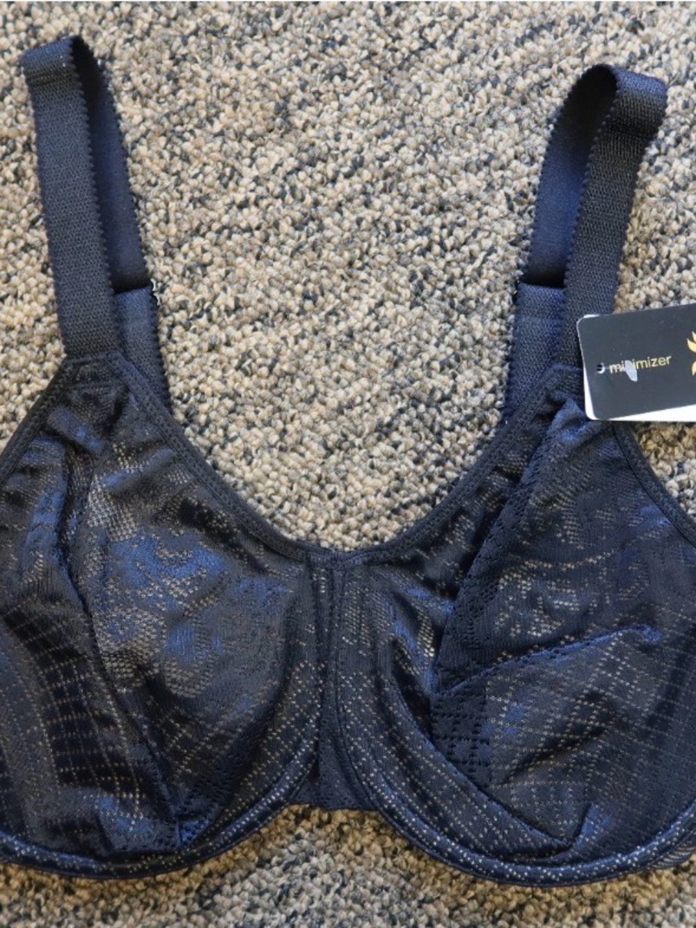 Wacoal Black Lace Minimizer Underwire Bra